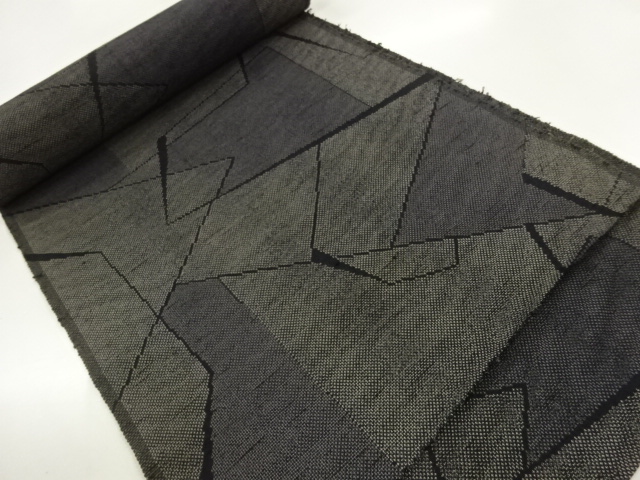 JAPANESE KIMONO / ANTIQUE BOLT FOR KIMONO / GEOMETRIC PATTERN